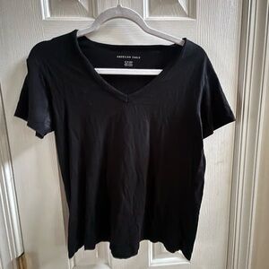 American Eagle Outfitters Women's Black Short Sleeve Tee